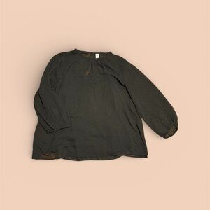 Old Navy Black See Through Long Sleeve Blouse Size XL